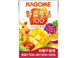 カゴメ 野菜生活 マンゴーサラダ紙１００ｍｌ ×30 【全国送料無料】(一部地域別途)の画像