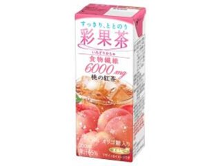 エルビー 彩果茶 食物繊維ピーチティー２００ｍｌ ×24 【全国送料無料】(一部地域別途)の画像