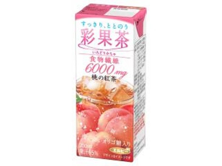 エルビー 彩果茶 食物繊維ピーチティー２００ｍｌ ×24 【全国送料無料】(一部地域別途)画像