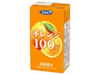 エルビー オレンジ１００％ジュース 紙１２５ｍｌ ×24 【全国送料無料】(一部地域別途)の画像
