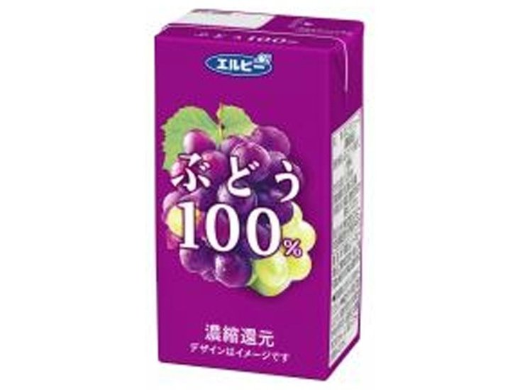 エルビー ぶどう１００％ジュース紙１２５ｍｌ ×24 【全国送料無料】(一部地域別途)画像