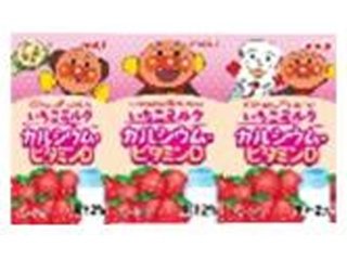 明治 アンパンマンのいちごミルク１２５ｍｌ×３  ×12 【全国送料無料】(一部地域別途)の画像
