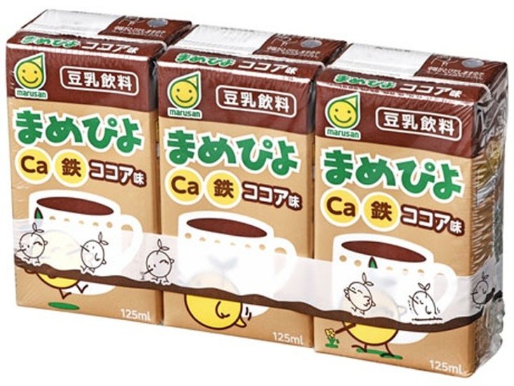 マルサン まめぴよ ココア味 １２５ｍｌ×３  ×8 【全国送料無料】(一部地域別途)画像