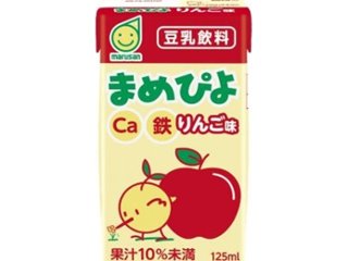 マルサン まめぴよ りんご味紙１２５ｍｌ ×24 【全国送料無料】(一部地域別途)の画像
