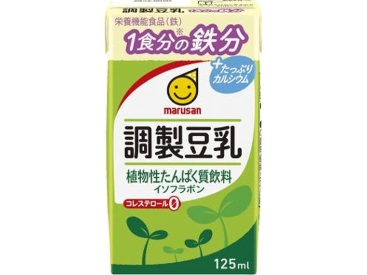 マルサン 調製豆乳１食分の鉄分紙１２５ｍｌ ×24 【全国送料無料】(一部地域別途)画像