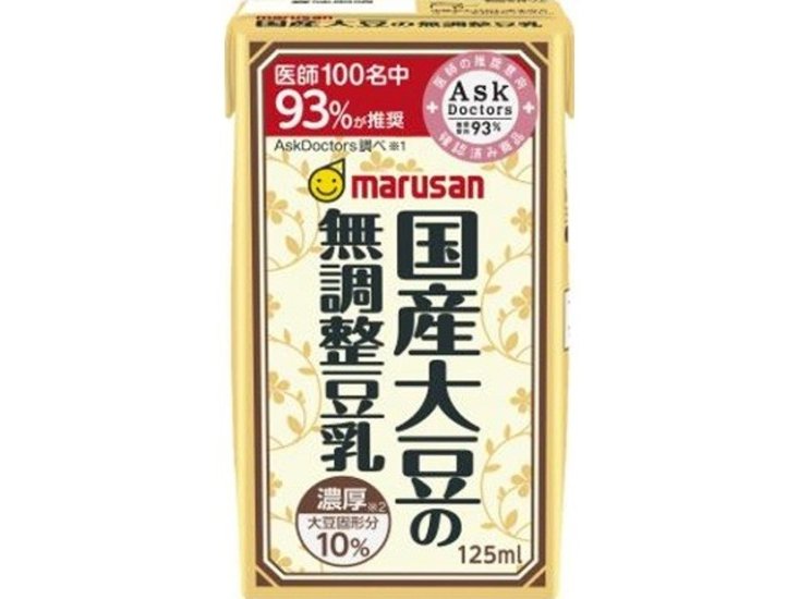 マルサン 濃厚１０％国産大豆の無調整豆乳１２５ｍｌ ×24 【全国送料無料】(一部地域別途)画像
