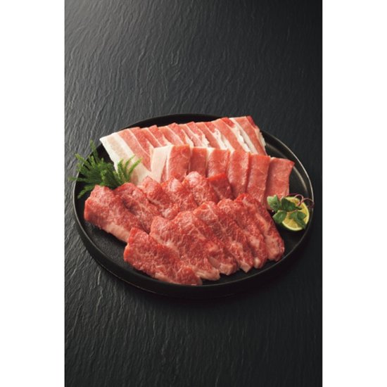 2026年お中元特別企画 鹿児島黒豚・黒毛和牛　バラ　焼肉セット（計６００ｇ） 【全国送料無料】画像