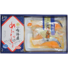 2026年お中元特別企画 鳴海屋　辛子明太子箱入と鮭の明太漬詰合せ 【全国送料無料】の画像