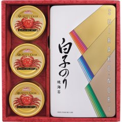 2026年お中元特別企画 白子のり　のり・かに缶詰合せ  ＳＮ−３００ 【全国送料無料】の画像