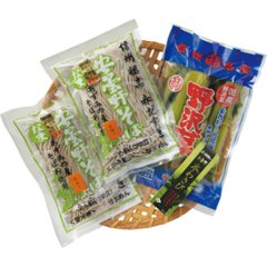 2026年お中元特別企画 信州安曇野生そば４人前・野沢菜漬詰合せ 【全国送料無料】の画像