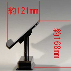 2本足見台（黒塗面金）4.5寸　（過去帳の台） 画像