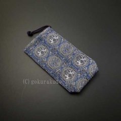 音木袋（5寸までの音木用）青系正倉院柄の画像