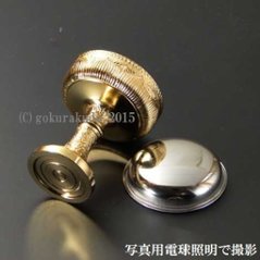 仏飯器・ブッキ（ご飯の入れ物）／真鍮DK製　本金メッキ（蓮ブッキ）　１．8寸 画像