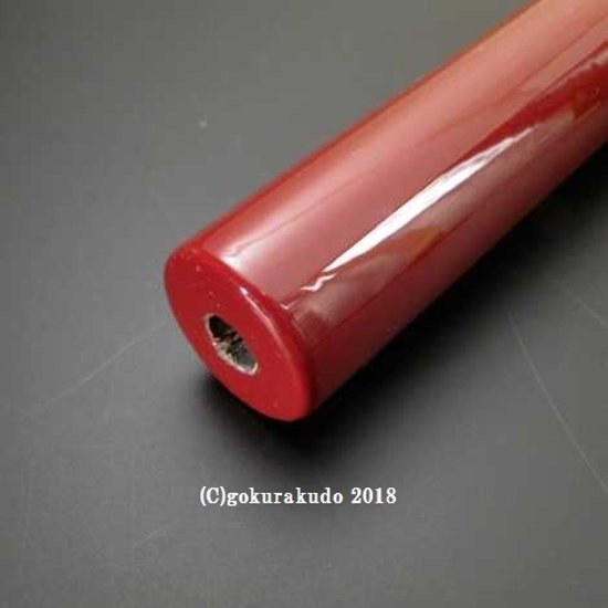 常立て／朱塗の木蝋燭　5寸（上品）画像
