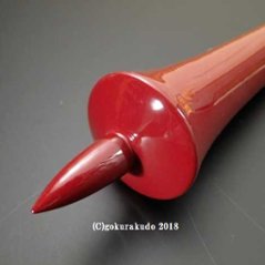 常立て／朱塗の木蝋燭　5寸（上品）画像