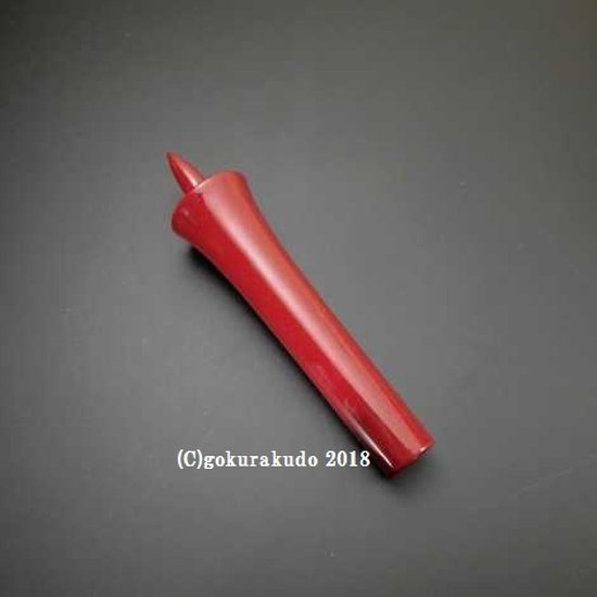 常立て／朱塗の木蝋燭　5寸（上品）画像