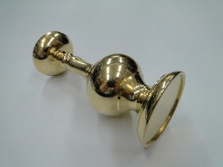 丸型ローソク立て　（みがき）　3.5寸画像