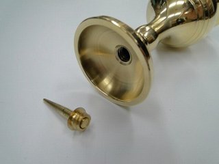 丸型ローソク立て　（みがき）　3.5寸画像