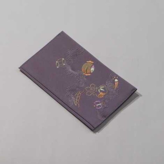 つづれ織金封入（ふくさ）　寶尽し　ラベンダー色（H）画像