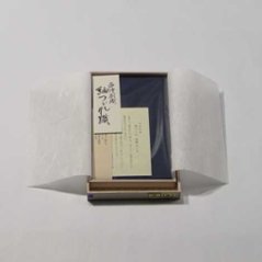 正絹紬（つむぎ）金封ふくさ 紺色の画像