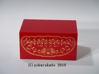 四角仏像台　朱　１号（木質木地）の画像