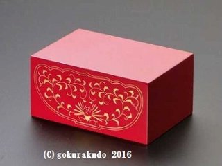 四角仏像台　朱　2号（木質木地）の画像
