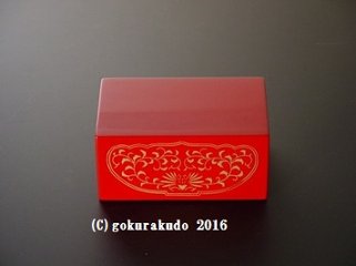 四角仏像台　朱　3号（木質木地）の画像