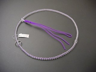 数珠 曹洞宗用 総水晶 尺 正絹紫紐房の画像