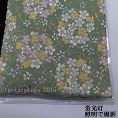 経本数珠入れ ハーフサイズ  (正絹) 淡い緑地（G-2-H） 画像