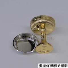 仏飯器・ブッキ（ご飯の入れ物）／真鍮DK製　本金メッキ（蓮ブッキ）　１．６寸 画像