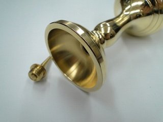 丸型ローソク立て　（みがき）　4.5寸画像