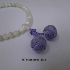 数珠 女性用 総蝶貝 藤色利休房画像
