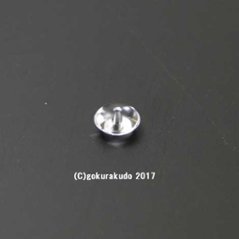 水晶の扁平な主玉（おもだま）8ｍｍ-4ｍｍ の画像