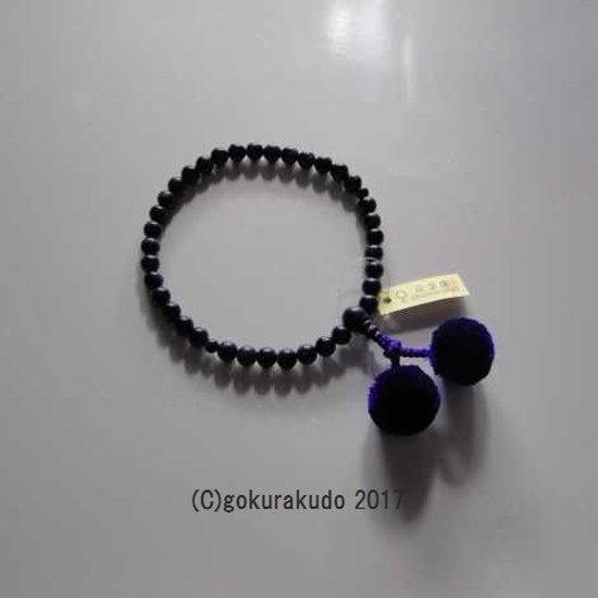 女性用略式数珠 総紫金石 梵天房画像