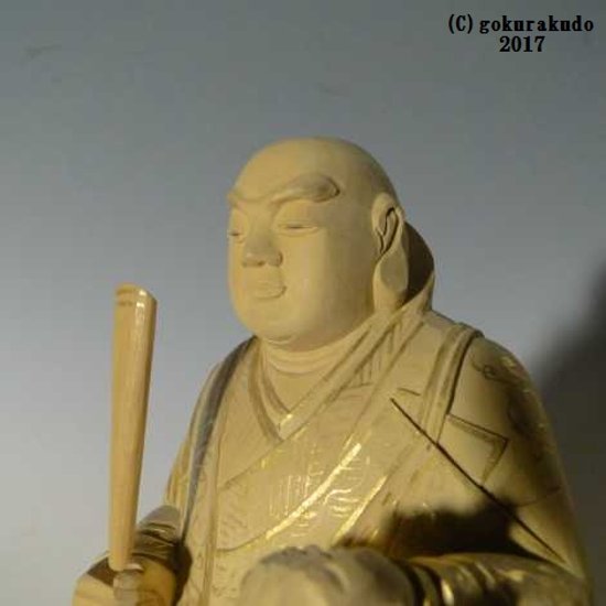 日蓮聖人像 2.5寸 総つげ 金泥書き付き画像