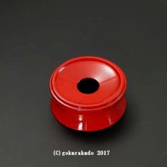  りん台／丸輪台（木製）　朱　３寸の画像
