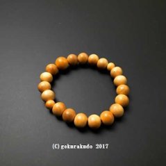 数珠ブレス 素引き柘植（つげ） 11mm玉の画像