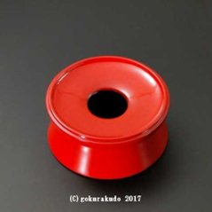  りん台／丸輪台（木製）　朱　4寸の画像