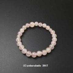 数珠ブレス 総ローズクオーツ8mm球の画像