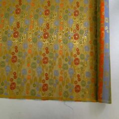 金襴反物、１ｍ当たり(金地に流水紋)の画像