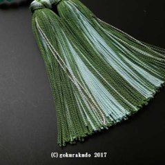女性用略式数珠 主玉7mm玉 総アベン(翡翠)花かがり正絹房画像