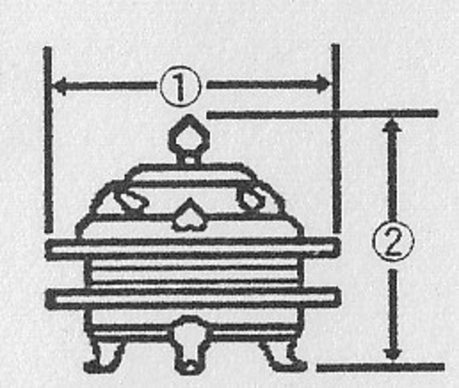 密教法具/前具（中型）火舎香炉（駒型） 1個 画像