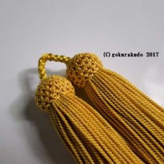 正絹頭付き房軸付き（27番、 金茶色）2.5匁画像