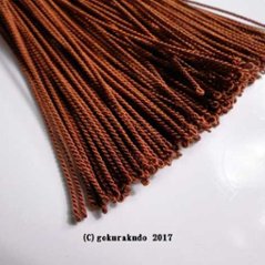 正絹頭付き房軸付き（30番、 赤茶色）2.5匁画像