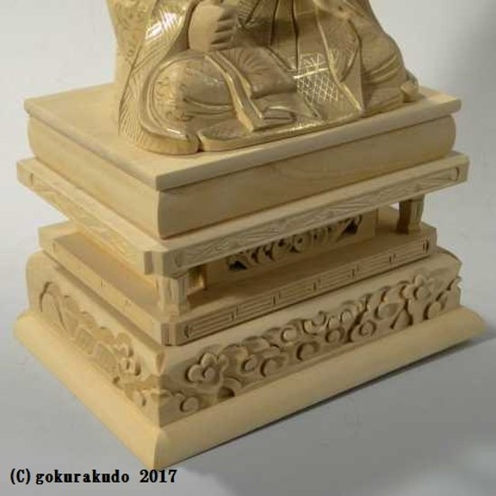 仏像 日蓮上聖人2．5寸 総つげ 金泥書き画像