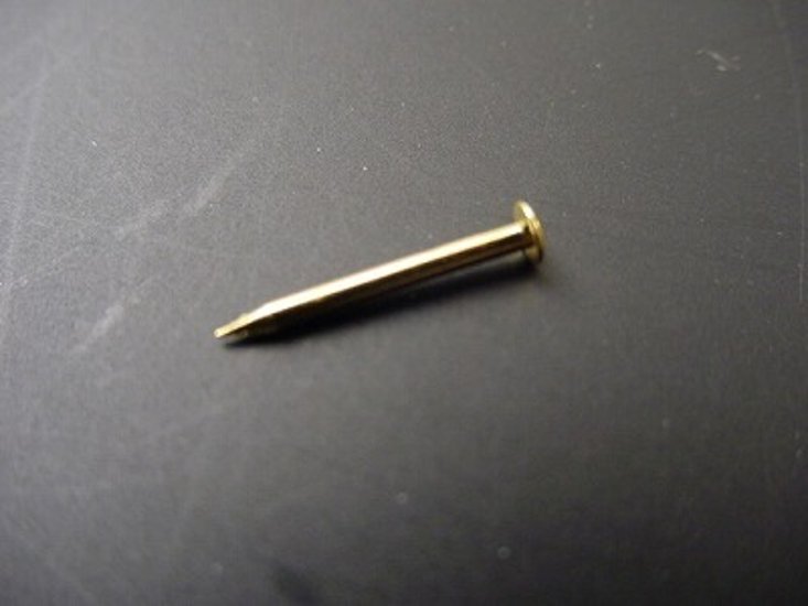 真鍮釘 本金メッキ仕上げ（10本入） （＃１８×１３ｍｍ）画像
