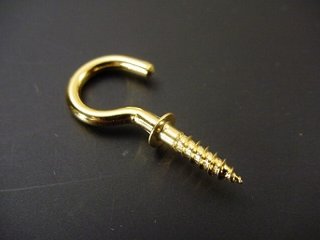 ヒートン 本金メッキ仕上げ （＃１２×２０ｍｍ）の画像