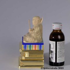 日蓮聖人像 2寸 檜 金箔台座（国産）画像