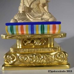 日蓮聖人像 2寸 檜 金箔台座（国産）画像