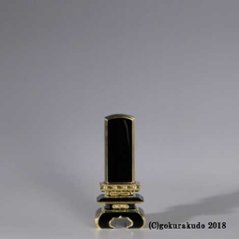 塗り位牌／京中台型 面金 普通幅 ３寸の画像